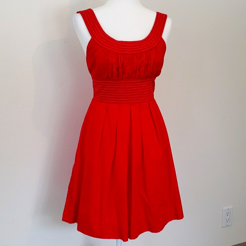 Red dress size 7 fit and flare Trixxi brand